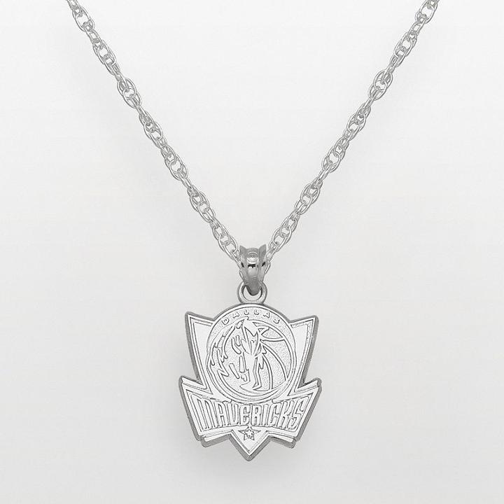 Dallas Mavericks Sterling Silver Logo Pendant, Women's, Size: 18, Grey