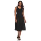 Women's Croft & Barrow&reg; Smocked Challis Dress, Size: Xs, Black