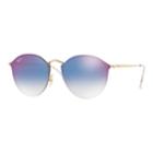 Ray-ban Blaze Rb3574 59mm Round Mirrored Gradient Sunglasses, Women's, Gold