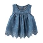Toddler Girl Oshkosh B'gosh&reg; Chambray Eyelet Top, Size: 9-12 Months, Blue