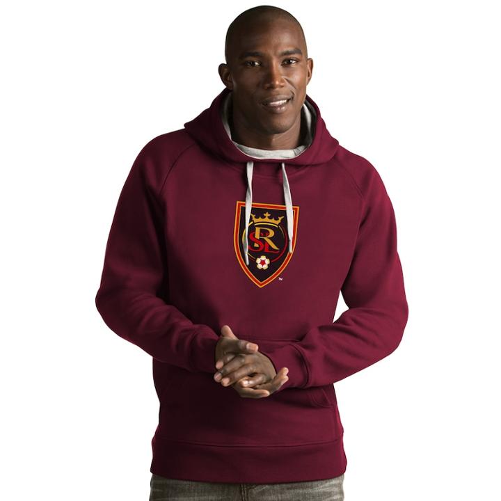 Men's Antigua Real Salt Lake Victory Logo Hoodie, Size: Xl, Dark Red