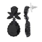 Simply Vera Vera Wang Black Nickel Free Double Teardrop Earrings, Women's