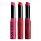 Nyx Professional Makeup Plush Gel Lipstick Set 3, Multicolor