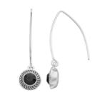 Napier Round Nickel Free Threader Earrings, Women's, Black
