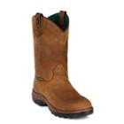 John Deere Men's Waterproof Steel-toe Work Boots, Size: 11 Wide, Lt Brown