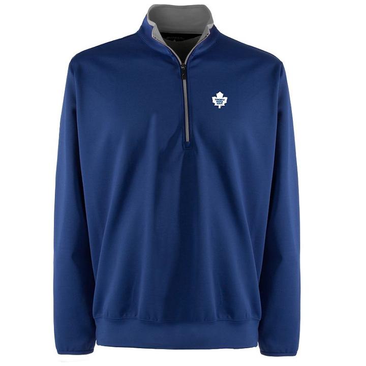 Men's Toronto Maple Leafs 1/4-zip Leader Pullover, Size: Large, Blue