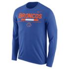 Men's Nike Boise State Broncos Dri-fit Legend Staff Long-sleeve Tee, Size: Xl, Blue