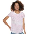 Women's Sonoma Goods For Life&trade; Smocked Tee, Size: Medium, Brt Pink
