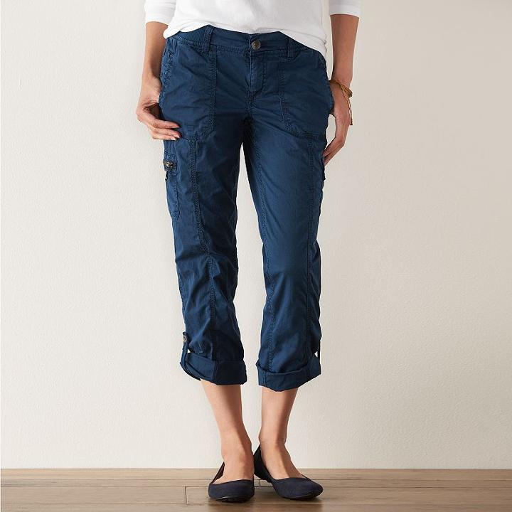 Petite Sonoma Goods For Life™ Cargo Convertible Pants, Women's, Size: 16 Petite, Dark Blue