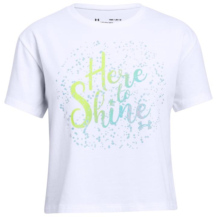 Girls 7-16 Under Armour Here To Shine Graphic Tee, Size: Xl, White