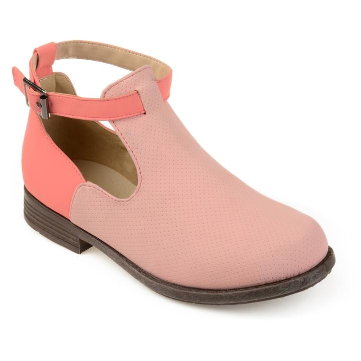 Journee Collection Regina Girls' Ankle Boots, Size: 4, Med Pink