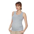 Maternity A:glow Ribbed Ruched Tank, Women's, Size: M-mat, Med Blue