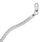 Sterling Silver Herringbone Bracelet, Women's, Grey