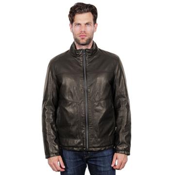 Men's Tahari Elements Faux-leather Open-bottom Bomber Jacket, Size: Xxl, Brown