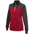 Women's Campus Heritage Iowa State Cyclones Scaled Quarter-zip Pullover Top, Size: Large, Med Red