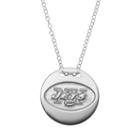 New York Jets Sterling Silver Team Logo Disc Pendant Necklace, Women's, Size: 18, Grey