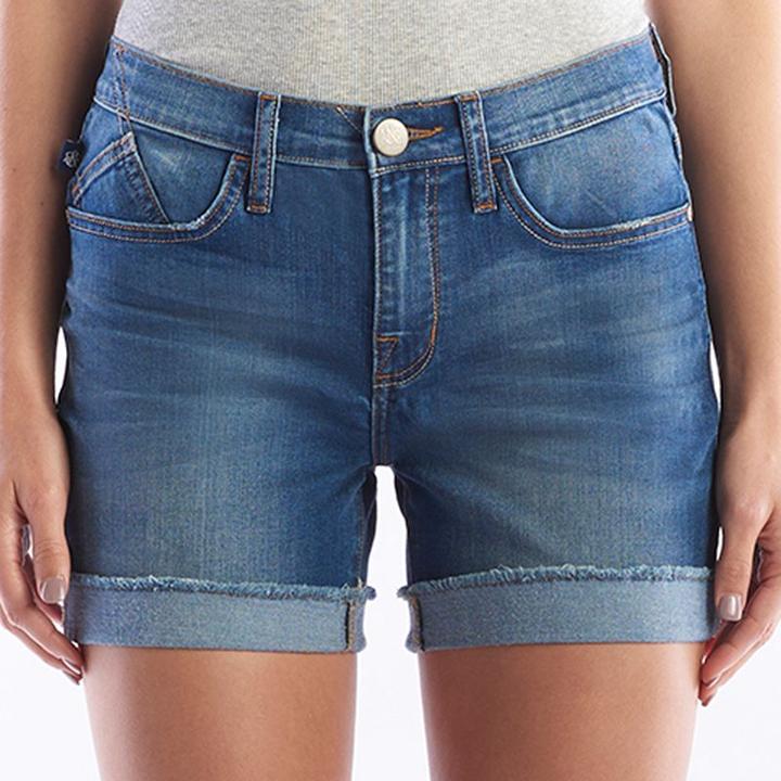 Women's Rock & Republic&reg; Cuffed Jean Shorts, Size: 2, Med Blue