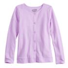 Girls 4-10 Jumping Beans&reg; Button-front Cardigan, Size: 5, Lt Purple