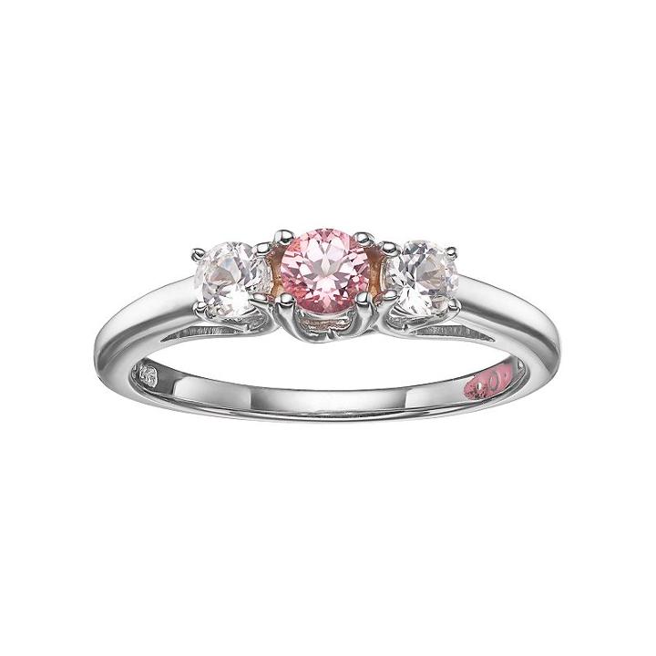 Survivor Collection Pamela Topaz 3-stone Ring, Women's, Size: 8, Pink