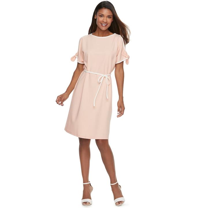 Women's Sharagano Cold-shoulder Dress, Size: 6, Pink