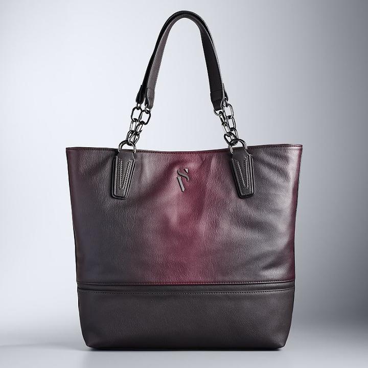 Simply Vera Vera Wang Catherine Tote, Women's, Dark Pink