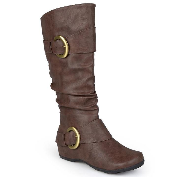 Journee Collection Paris Women's Slouch Boots, Girl's, Size: 10, Brown
