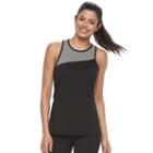 Women's Tek Gear&reg; Asymmetrical Yoke Racerback Tank, Size: Large, Black