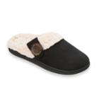 Women's Dearfoams Microsuede Clogs, Size: Medium, Black