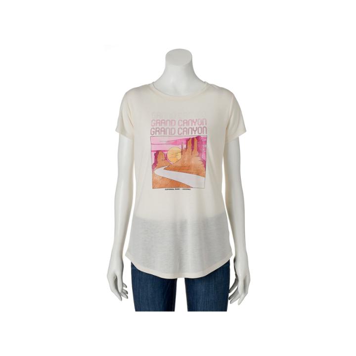Juniors' The Print Shop Grand Canyon Graphic Tee, Girl's, Size: Xs, Natural