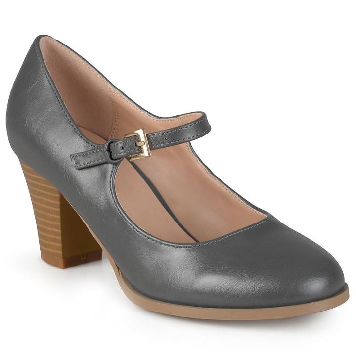 Journee Collection Jamie Women's Mary Jane Heels, Girl's, Size: 9, Grey