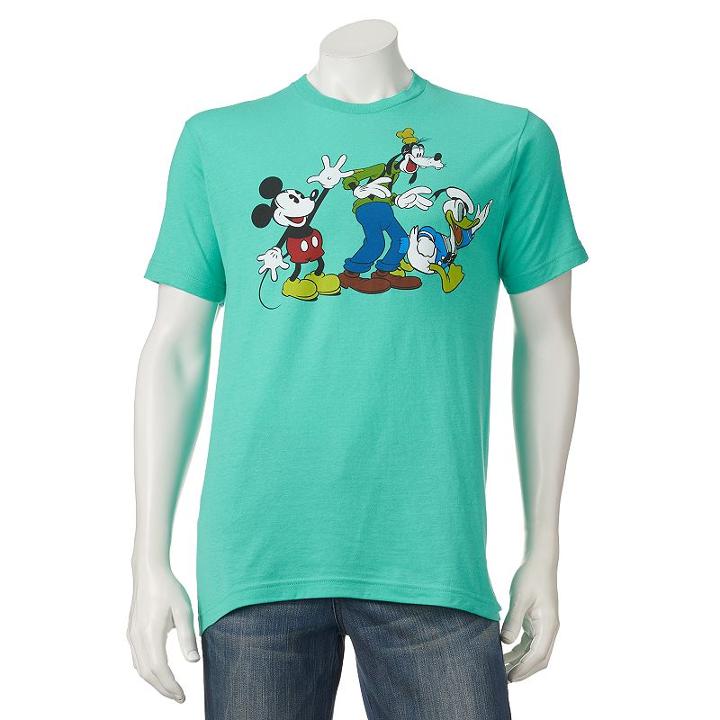 Men's Disney's Mickey Mouse Gang Tee, Size: Xl, Med Green