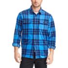 Men's Chaps Regular-fit Plaid Flannel Shirt Jacket, Size: Xxl, Blue