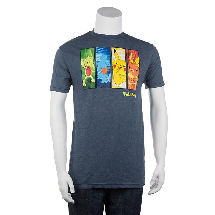 Men's Pokmon Character Powers Tee, Size: Xxl, Blue (navy)
