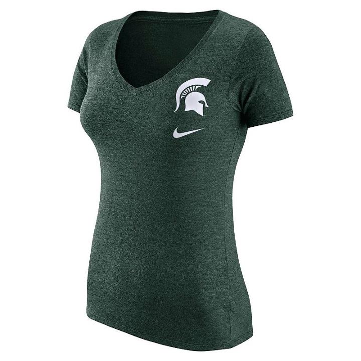 Women's Nike Michigan State Spartans Flash Bomb Tee, Size: Large, Green