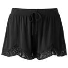 Juniors' Mudd&reg; Lace Hem Shortie Shorts, Teens, Size: Small, Black
