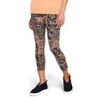 Women's Under Armour Favorite Midrise Printed Capri Leggings, Size: Medium, Grey (charcoal)