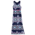 Girls 7-16 Three Pink Hearts Racerback Cameo Side Slit Maxi Dress, Size: 12, Dark Blue