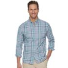 Men's Sonoma Goods For Life&trade; Flexwear Modern-fit Stretch Poplin Button-down Shirt, Size: Xxl, Med Blue