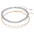 Mudd&reg; Circle Link & Chunky Choker Necklace Set, Women's, Multicolor