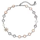 Simply Vera Vera Wang Tri Tone Starburst Necklace, Women's, Multicolor