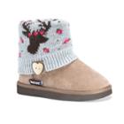 Muk Luks Patti Girls' Sweater Boots, Girl's, Size: 12, Grey