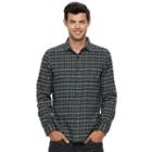 Men's Apt. 9&reg; Modern-fit Plaid Brushed Flannel Button-down Shirt, Size: Medium, Med Green