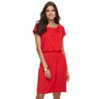 Women's Apt. 9&reg; Cinched T-shirt Dress, Size: Xl, Med Red