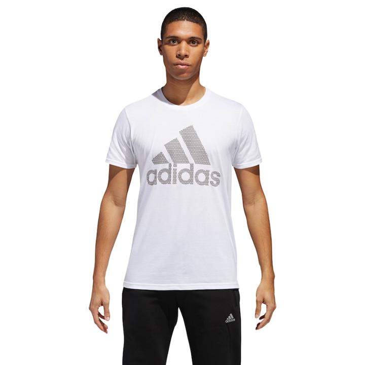 Men's Adidas Mesh Logo Tee, Size: Xxl, White