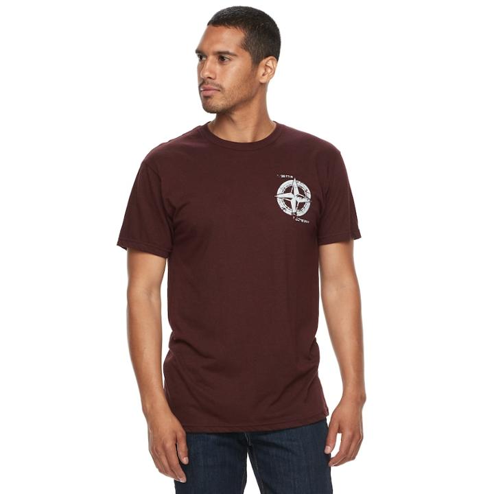 Men's Apt. 9&reg; Soft Touch Compass Pocket Tee, Size: Medium, Brt Red