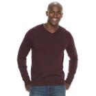 Men's Croft & Barrow&reg; True Comfort Classic-fit V-neck Sweater, Size: Xl, Med Brown