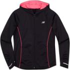 Girls 4-6x New Balance Relaxed-fit Hooded Microfleece Track Jacket, Girl's, Size: 5, Black