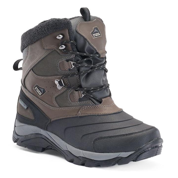 Pacific Mountain Tundra Men's Winter Boots, Size: Medium (11), Grey (charcoal)
