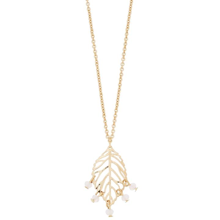 Lc Lauren Conrad Beaded Leaf Pendant Necklace, Women's, Gold