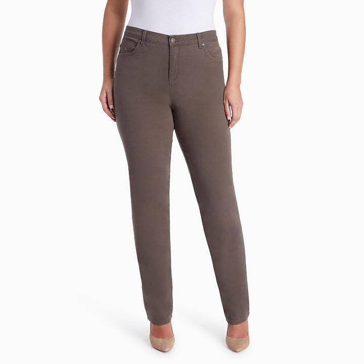 Plus Size Gloria Vanderbilt Amanda Classic Tapered Jeans, Women's, Size: 16w T/l, Dark Green